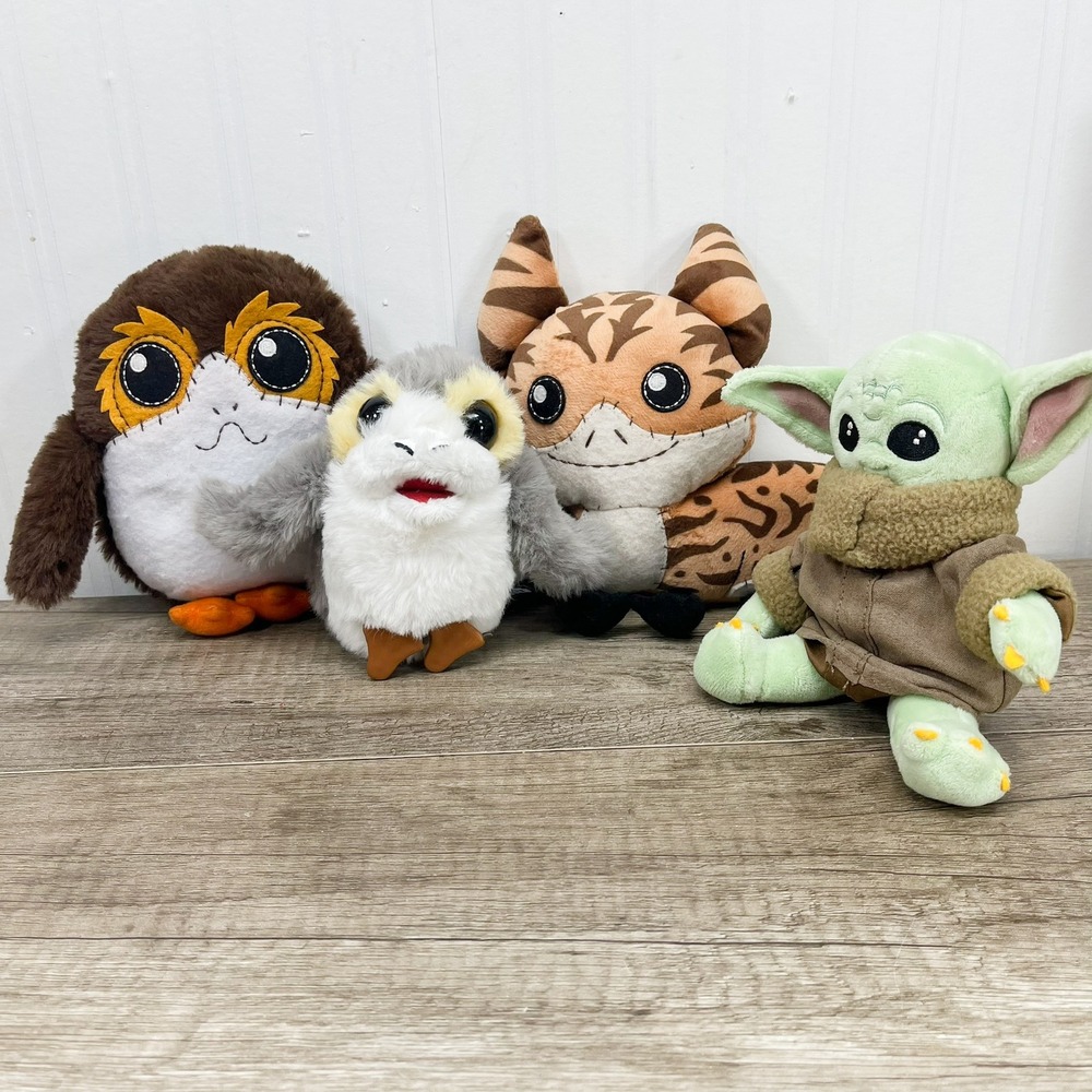 Star Wars Plush Lot Grogu Baby Yoda Loth-cat Porgs Mandalorian Toy Collection